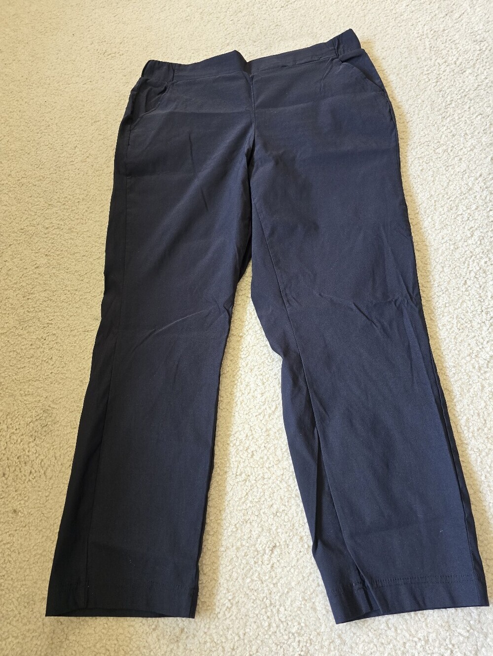 Modern Ambition WITH POCKETS Nylon Spandex Elastic Back Carpi Pants